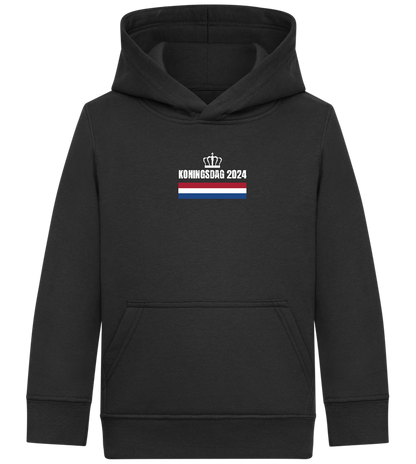 Kingsday Flag Design - Comfort Kids Hoodie_BLACK_front