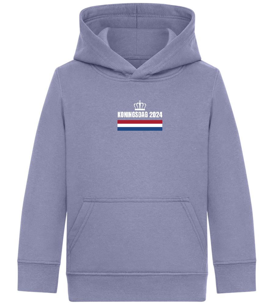 Kingsday Flag Design - Comfort Kids Hoodie_BLUE_front