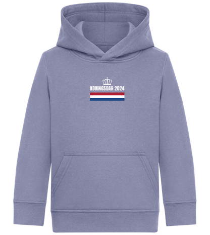 Kingsday Flag Design - Comfort Kids Hoodie_BLUE_front