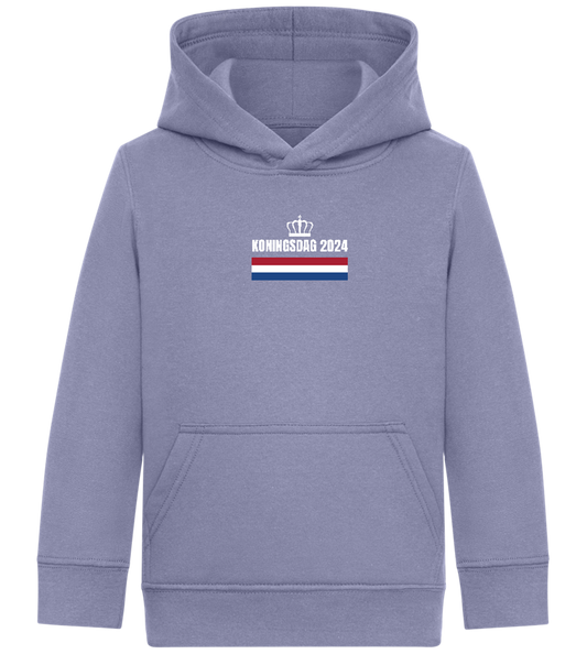 Kingsday Flag Design - Comfort Kids Hoodie_BLUE_front