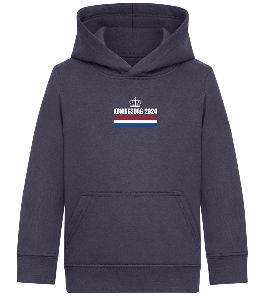 Kingsday Flag Design - Comfort Kids Hoodie_FRENCH NAVY_front