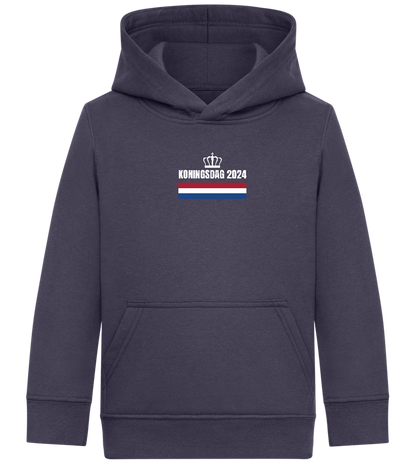 Kingsday Flag Design - Comfort Kids Hoodie_FRENCH NAVY_front