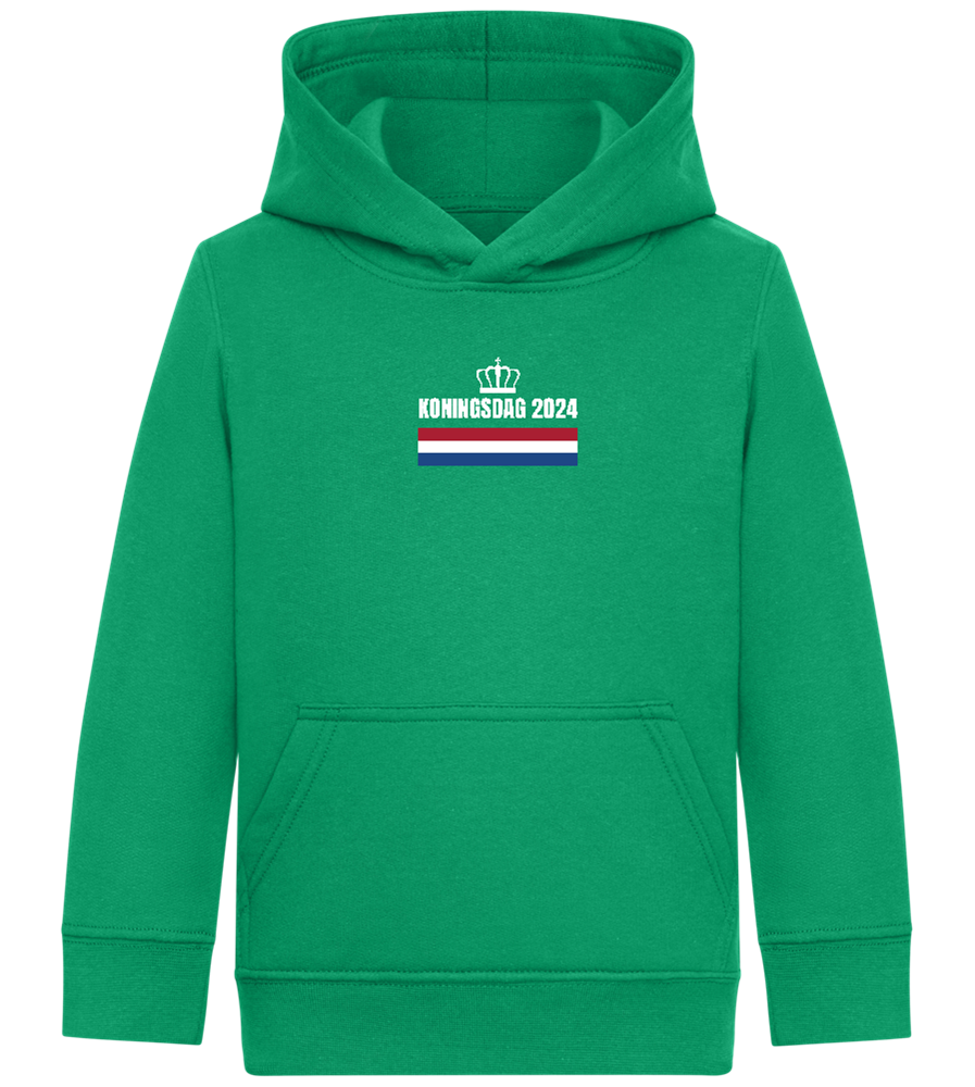 Kingsday Flag Design - Comfort Kids Hoodie_MEADOW GREEN_front