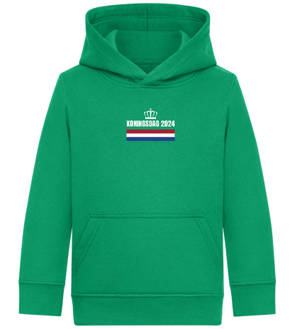 Kingsday Flag Design - Comfort Kids Hoodie_MEADOW GREEN_front