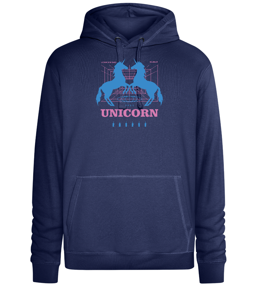 Unicorn Apparel 2023 Design - Premium unisex hoodie_DENIM CHINA_front