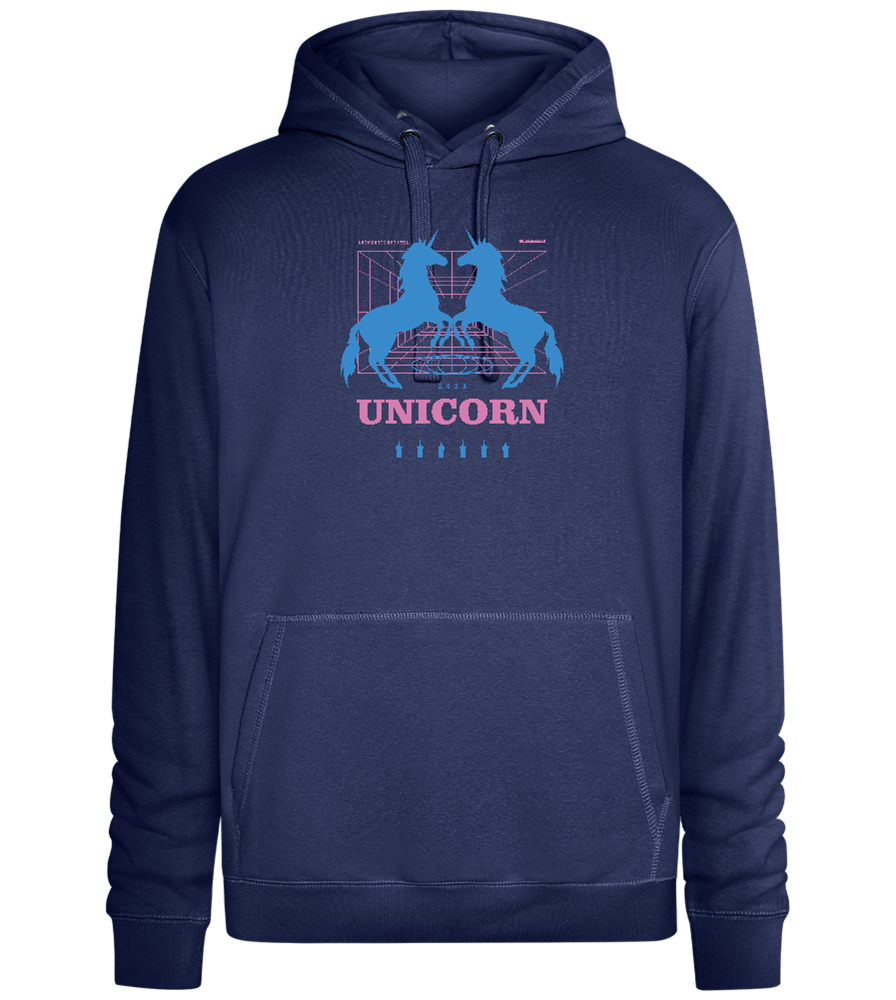 Unicorn Apparel 2023 Design - Premium unisex hoodie_DENIM CHINA_front