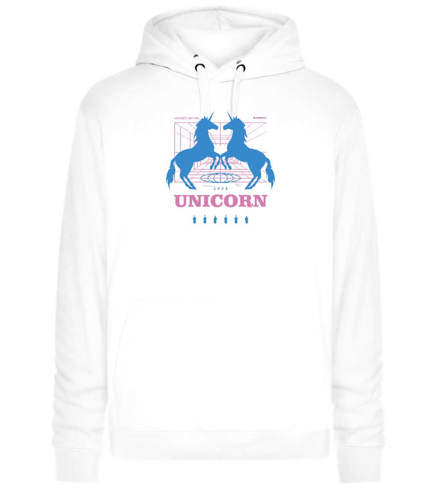 Unicorn Apparel 2023 Design - Premium unisex hoodie_WHITE_front