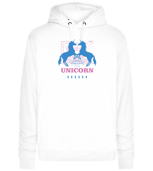 Unicorn Apparel 2023 Design - Premium unisex hoodie_WHITE_front