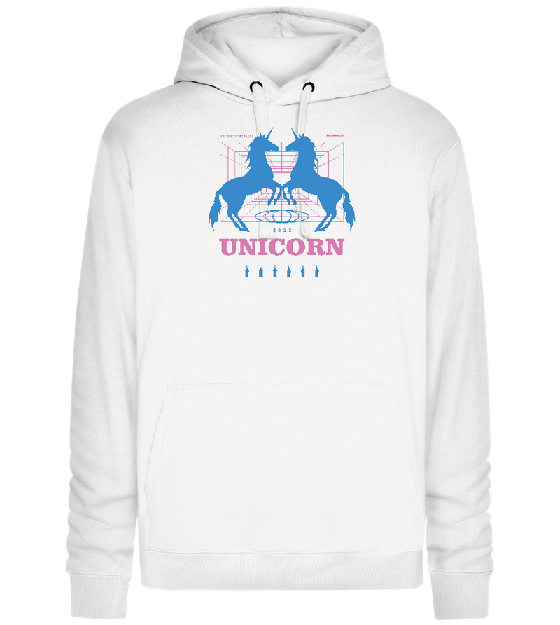 Unicorn Apparel 2023 Design - Premium unisex hoodie_WHITE_front