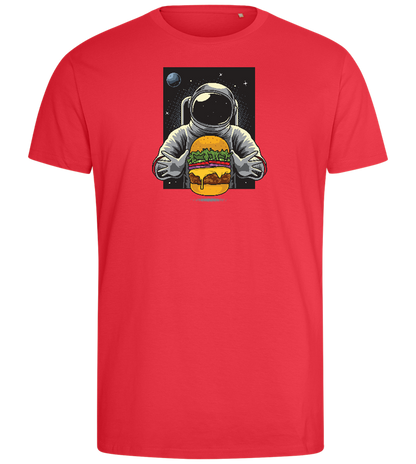 Spaceman Burger Design - Comfort men's fitted t-shirt_BRIGHT RED_front