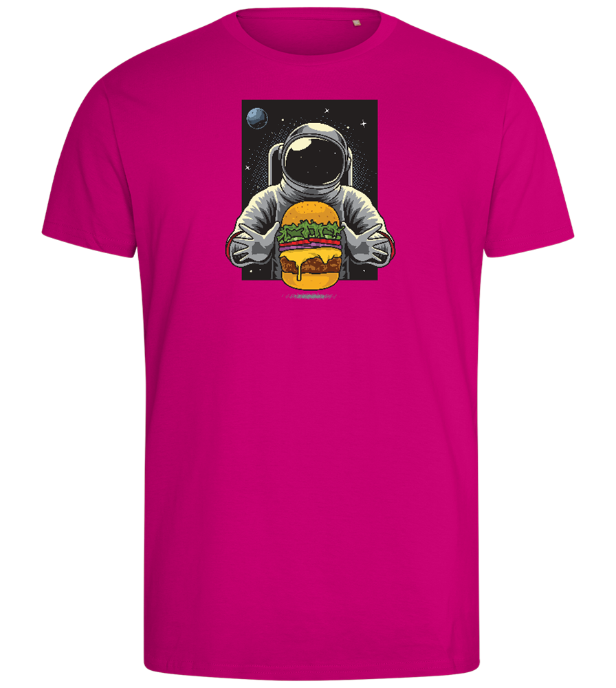 Spaceman Burger Design - Comfort men's fitted t-shirt_FUCHSIA_front