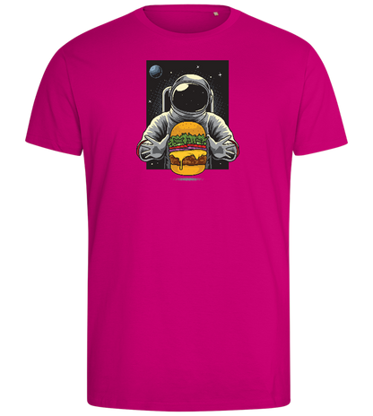 Spaceman Burger Design - Comfort men's fitted t-shirt_FUCHSIA_front