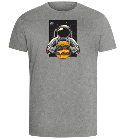 Spaceman Burger Design - Comfort men's fitted t-shirt_ORION GREY_front