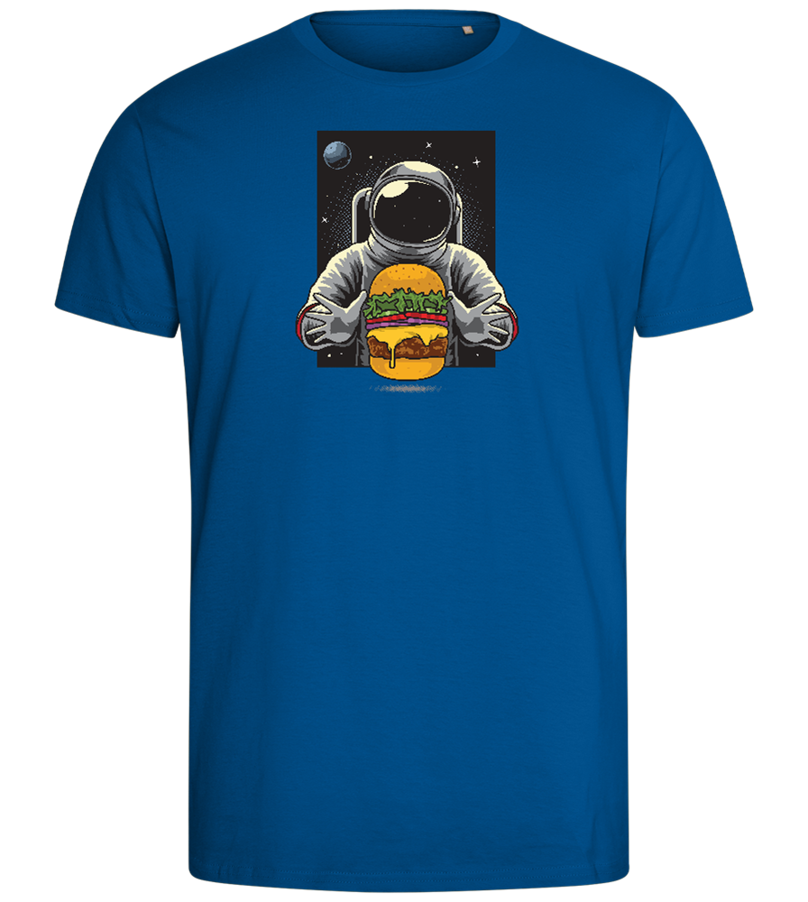 Spaceman Burger Design - Comfort men's fitted t-shirt_ROYAL_front