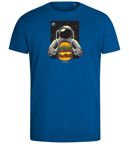 Spaceman Burger Design - Comfort men's fitted t-shirt_ROYAL_front