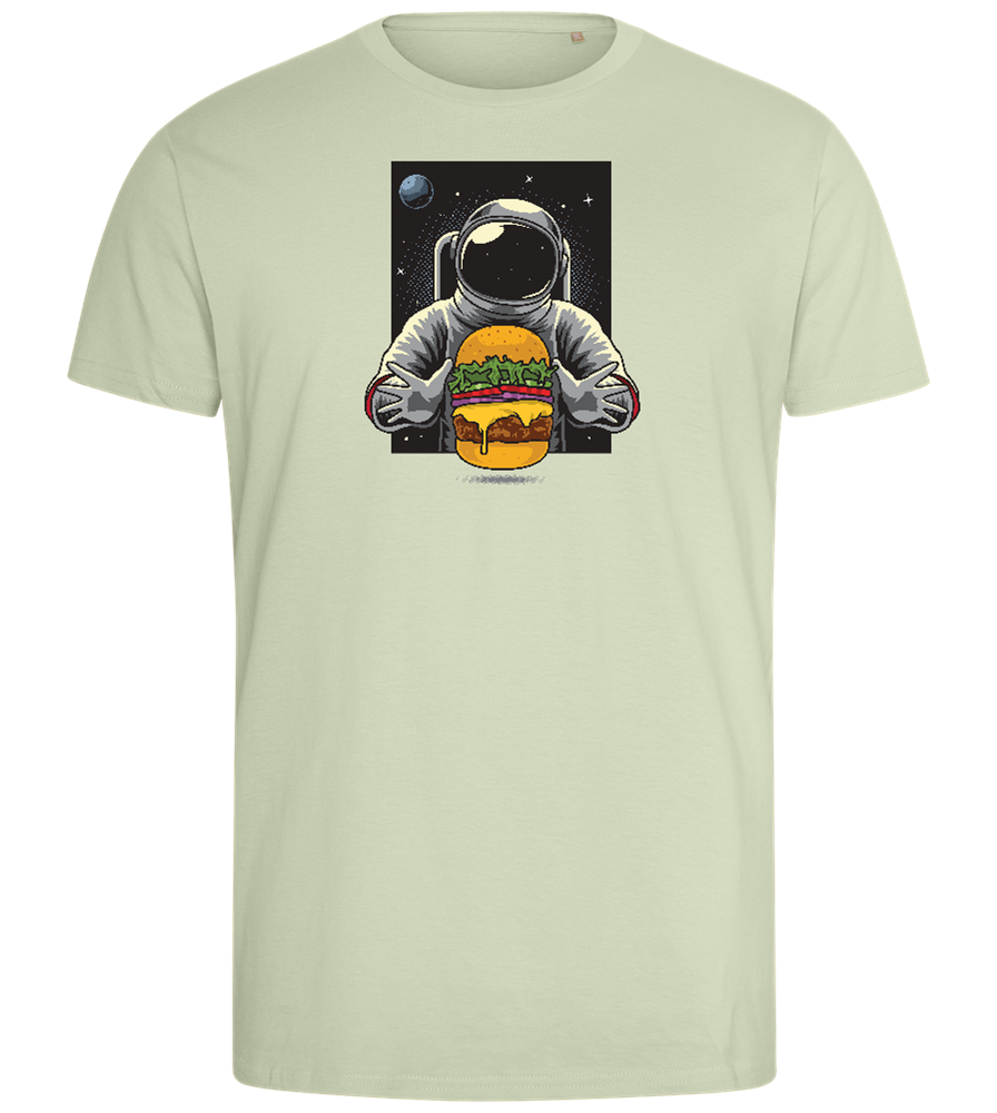 Spaceman Burger Design - Comfort men's fitted t-shirt_SILESTONE_front