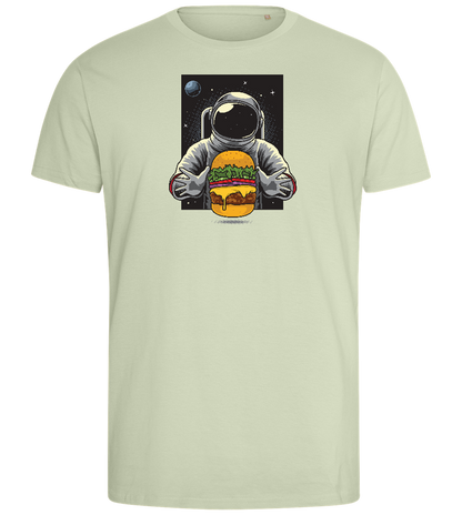 Spaceman Burger Design - Comfort men's fitted t-shirt_SILESTONE_front