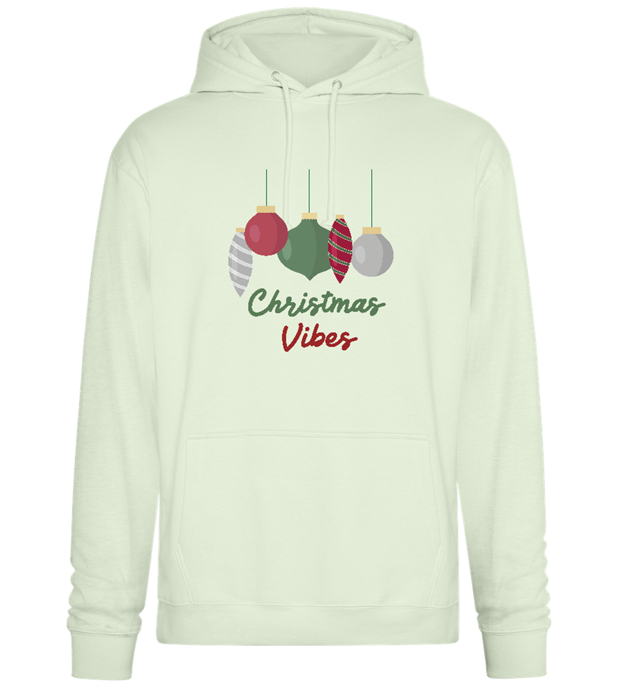 Christmas Vibes Design - Premium Essential Unisex Hoodie_CREAMY GREEN_front