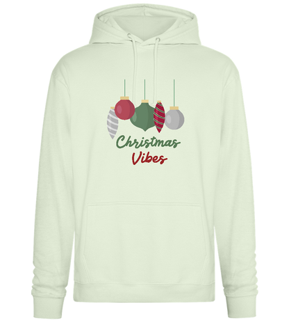 Christmas Vibes Design - Premium Essential Unisex Hoodie_CREAMY GREEN_front