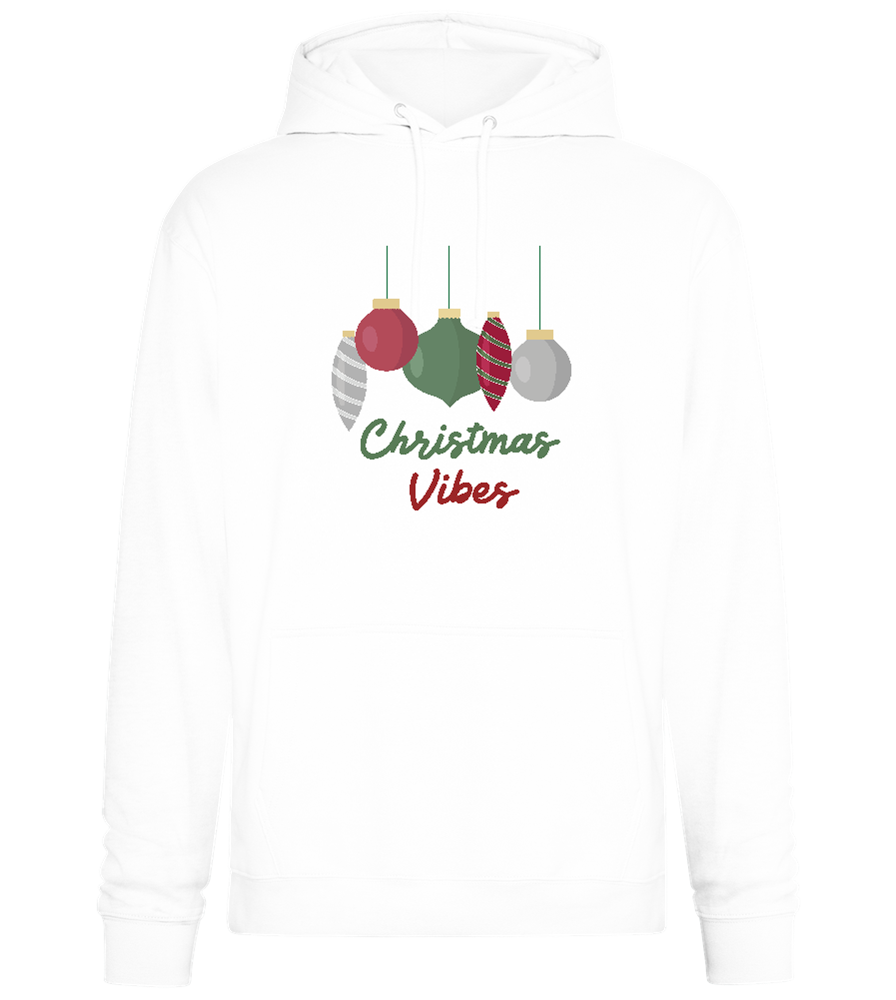 Christmas Vibes Design - Premium Essential Unisex Hoodie_WHITE_front