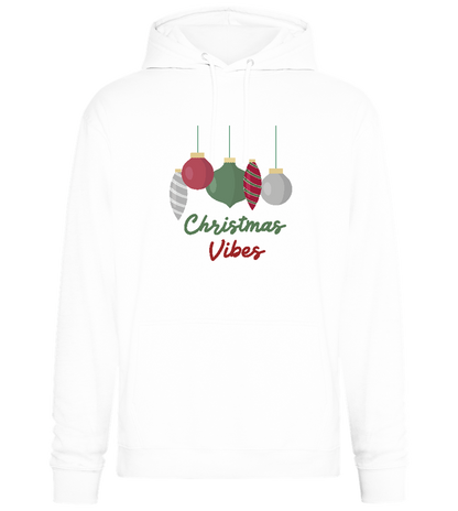 Christmas Vibes Design - Premium Essential Unisex Hoodie_WHITE_front