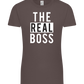 The Real Boss Design - Premium women's t-shirt_DARK GRAY_front