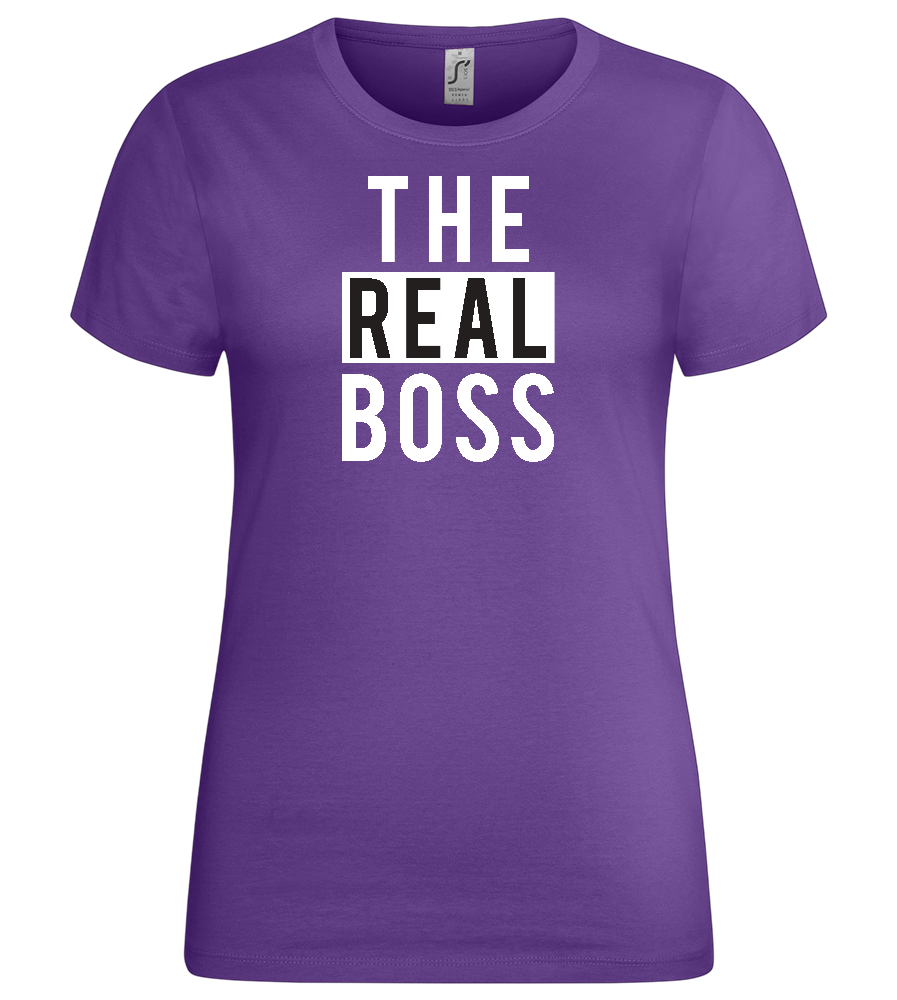 The Real Boss Design - Premium women's t-shirt_DARK PURPLE_front