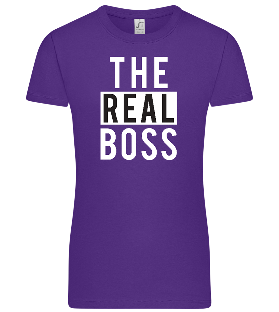 The Real Boss Design - Premium women's t-shirt_DARK PURPLE_front