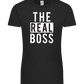 The Real Boss Design - Premium women's t-shirt_DEEP BLACK_front