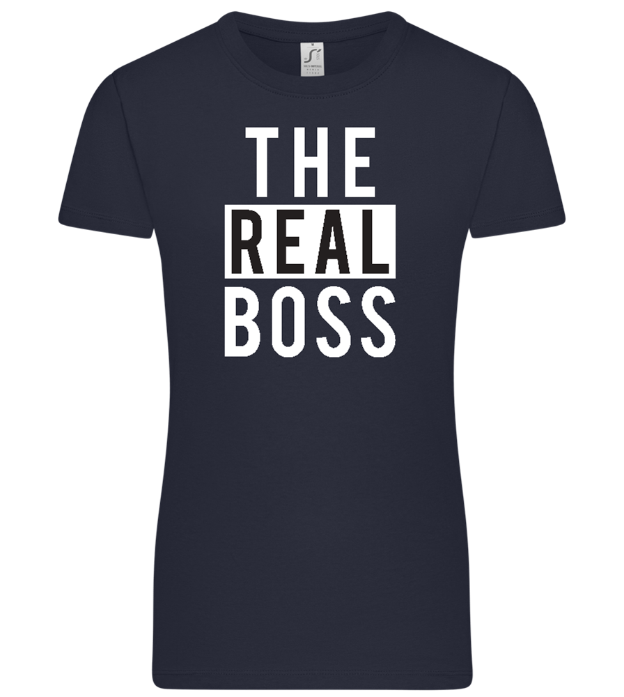 The Real Boss Design - Premium women's t-shirt_FRENCH NAVY_front