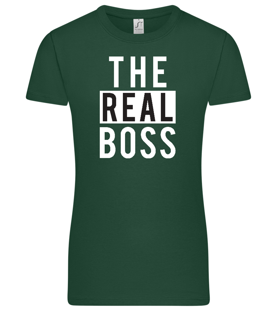 The Real Boss Design - Premium women's t-shirt_GREEN BOTTLE_front