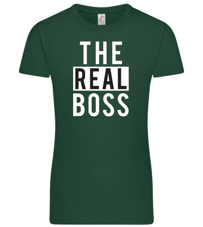 The Real Boss Design - Premium women's t-shirt_GREEN BOTTLE_front
