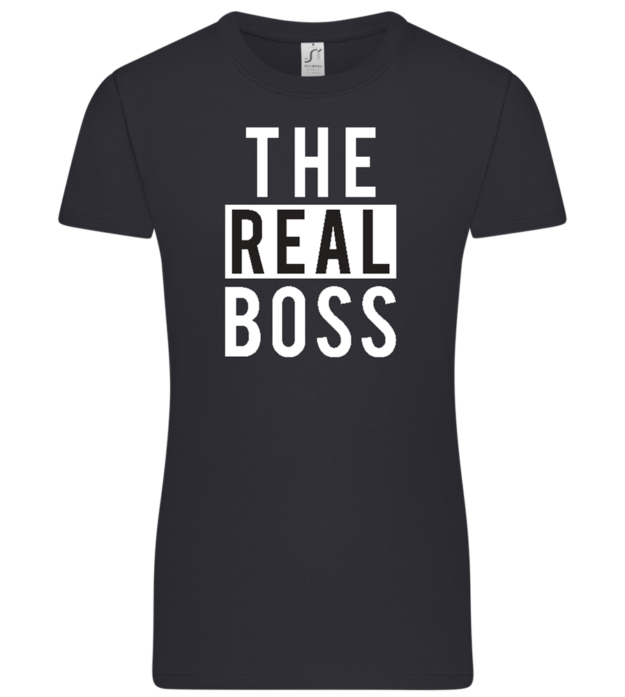 The Real Boss Design - Premium women's t-shirt_MARINE_front