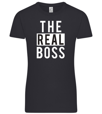 The Real Boss Design - Premium women's t-shirt_MARINE_front