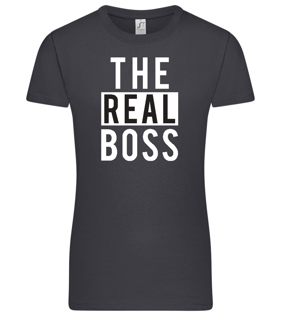 The Real Boss Design - Premium women's t-shirt_MOUSE GREY_front