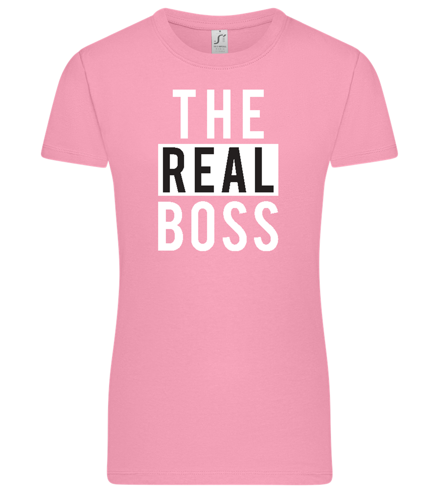 The Real Boss Design - Premium women's t-shirt_PINK ORCHID_front