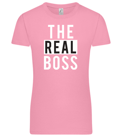 The Real Boss Design - Premium women's t-shirt_PINK ORCHID_front