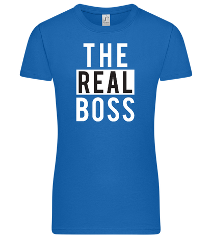The Real Boss Design - Premium women's t-shirt_ROYAL_front