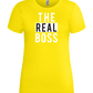 The Real Boss Design - Premium women's t-shirt_YELLOW_front