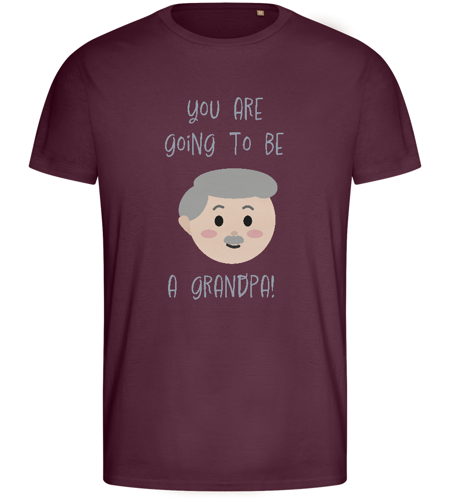 Going To Be A Grandpa Design - Basic men's fitted t-shirt_BORDEAUX_front