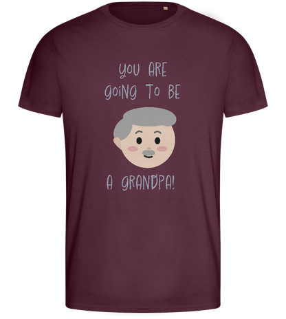 Going To Be A Grandpa Design - Basic men's fitted t-shirt_BORDEAUX_front