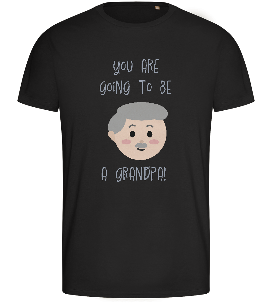 Going To Be A Grandpa Design - Basic men's fitted t-shirt_DEEP BLACK_front