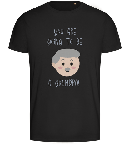 Going To Be A Grandpa Design - Basic men's fitted t-shirt_DEEP BLACK_front