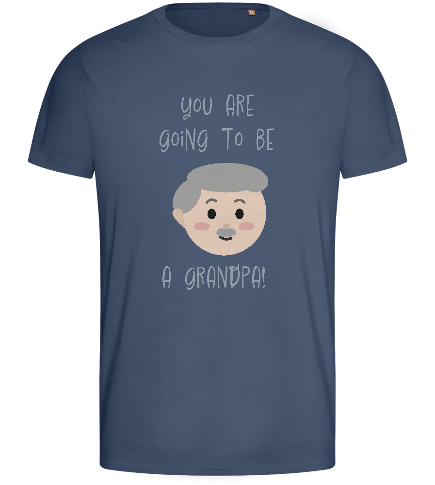 Going To Be A Grandpa Design - Basic men's fitted t-shirt_DENIM_front