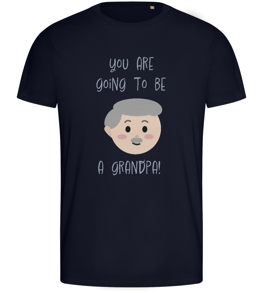 Going To Be A Grandpa Design - Basic men's fitted t-shirt_FRENCH NAVY_front