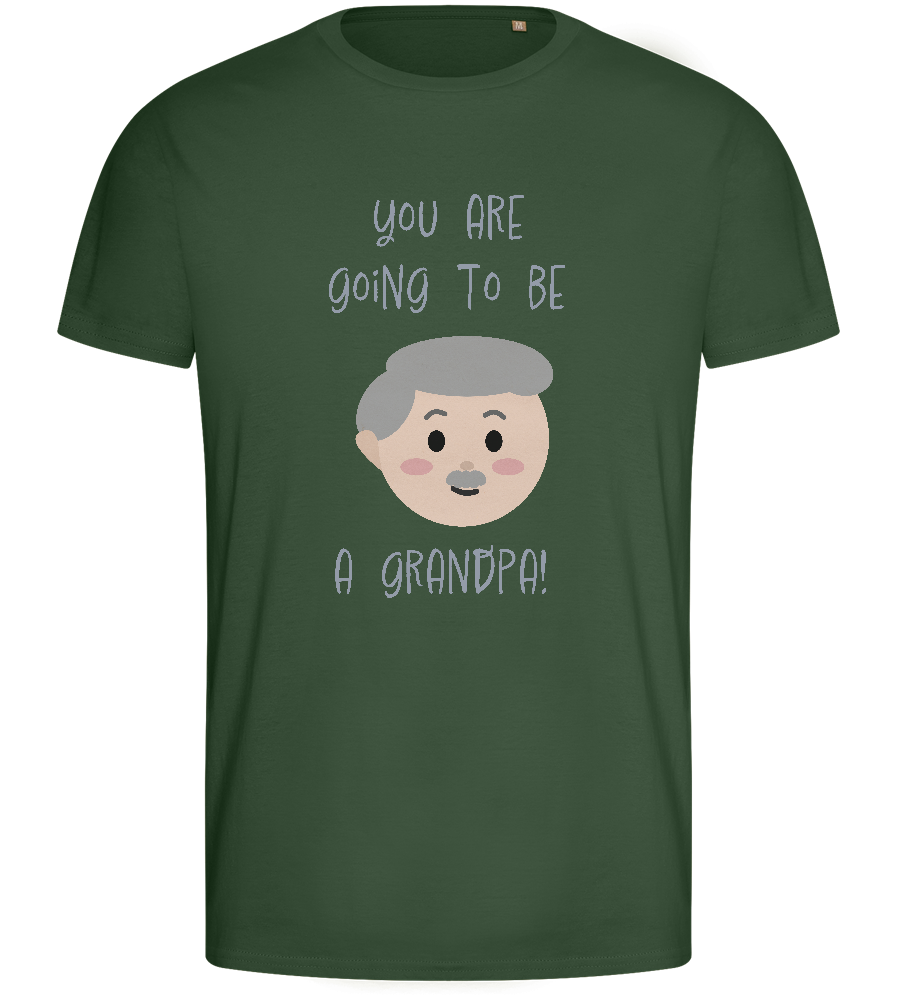 Going To Be A Grandpa Design - Basic men's fitted t-shirt_GREEN BOTTLE_front