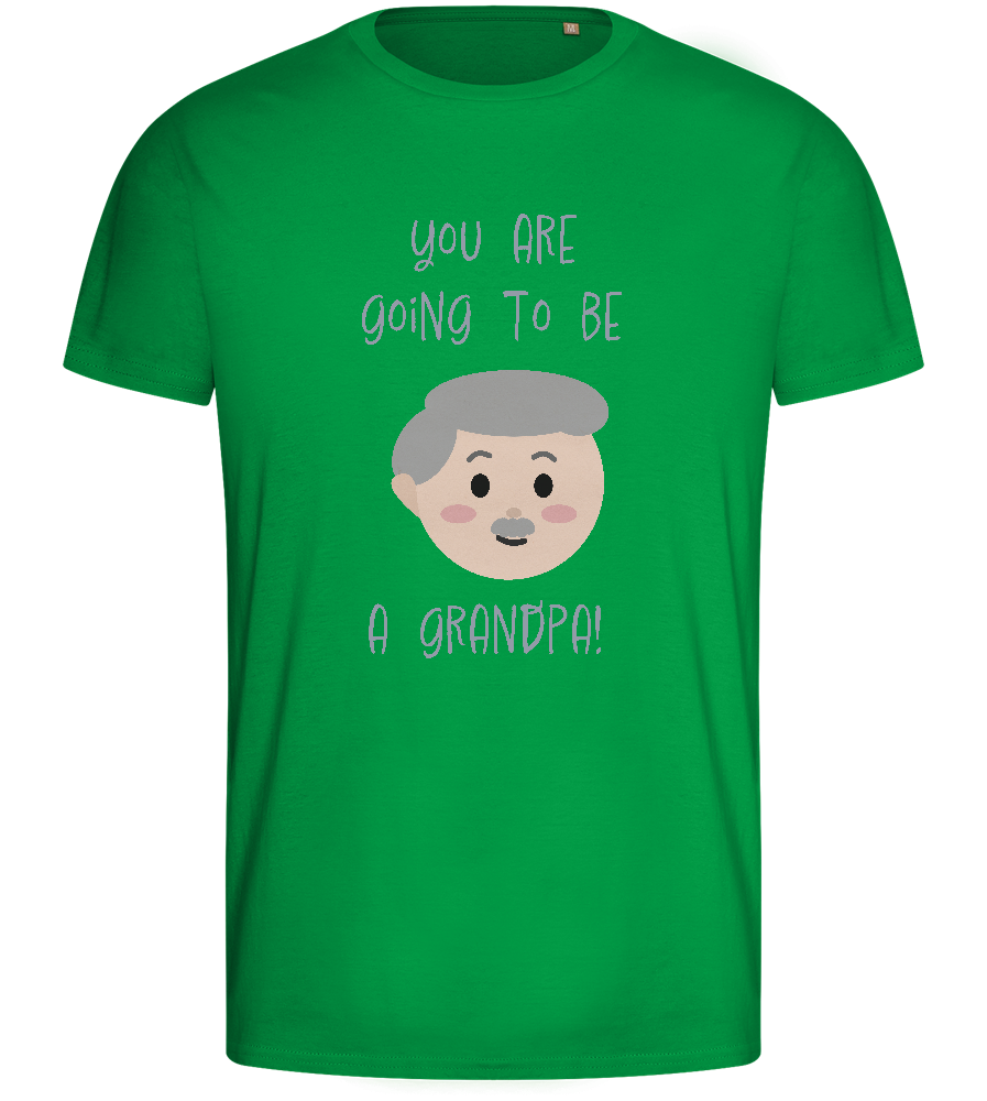 Going To Be A Grandpa Design - Basic men's fitted t-shirt_MEADOW GREEN_front