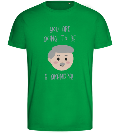 Going To Be A Grandpa Design - Basic men's fitted t-shirt_MEADOW GREEN_front