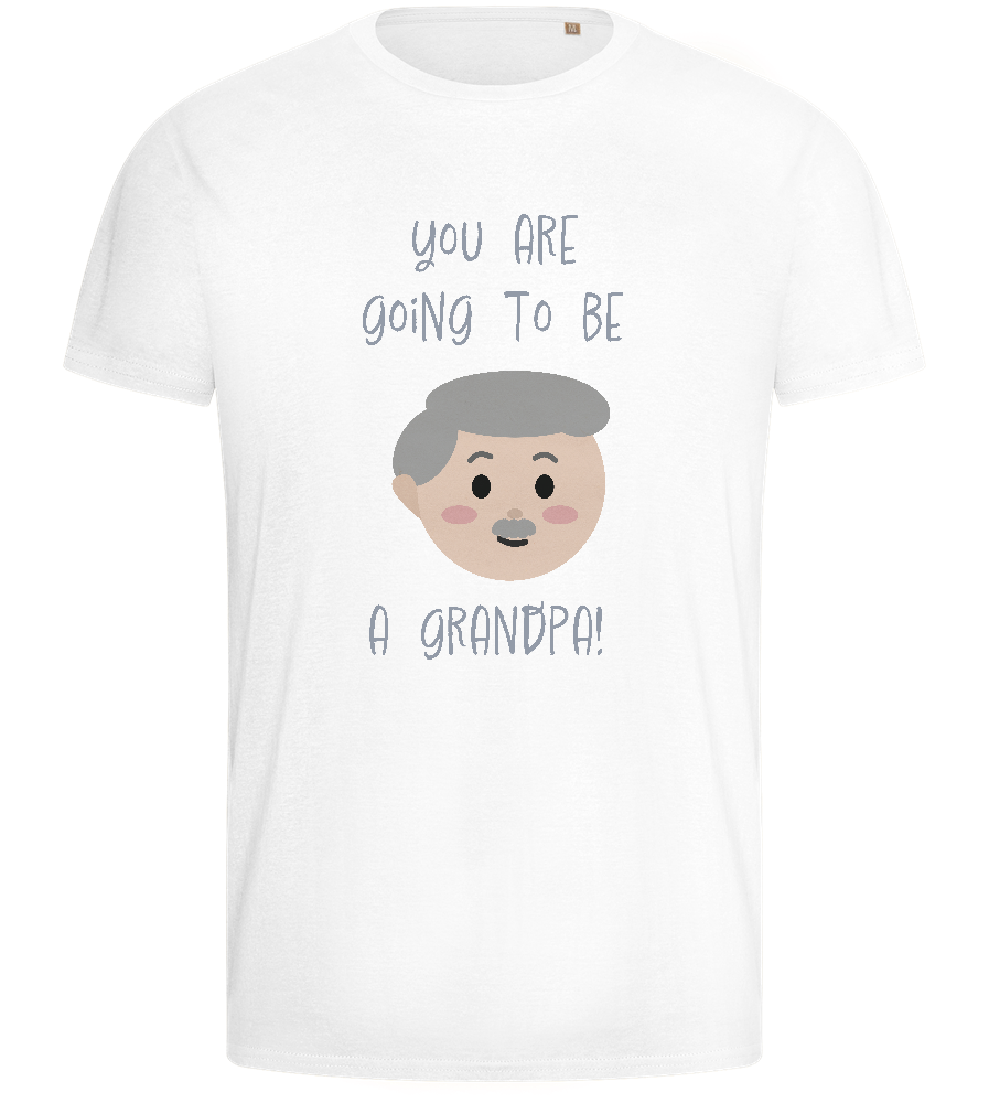 Going To Be A Grandpa Design - Basic men's fitted t-shirt_WHITE_front