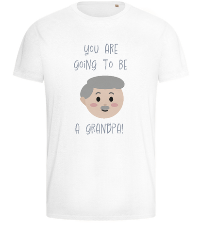 Going To Be A Grandpa Design - Basic men's fitted t-shirt_WHITE_front